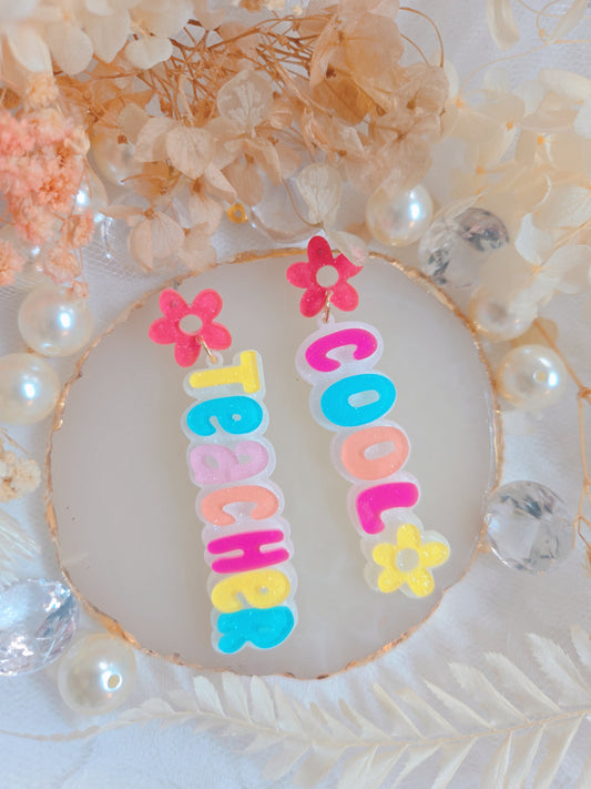 Teacher Cool Multi Color Drop Earring
