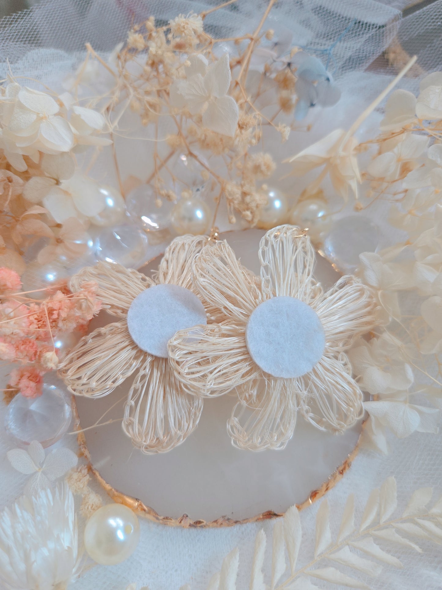 Flower Lovely Straw Style Dangle Earring