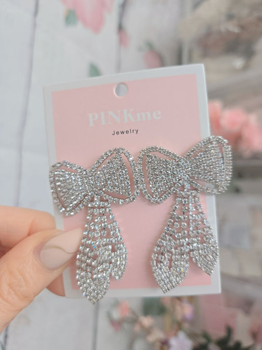 Ribbon Bling Bling Drop Earring